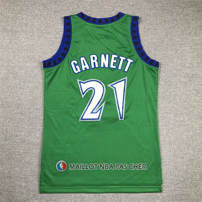 Maillot Enfant Minnesota Timberwolves Kevin Garnett NO 21 Hardwood Classics Throwback 1997-98 Vert